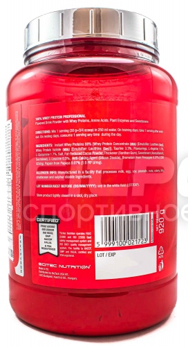 Scitec Nutrition 100% Whey Protein Professional 920 г фото 3